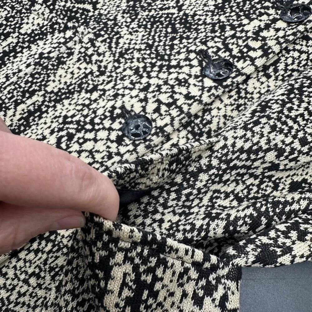 Vintage St John Collection Santana Knit Jacket Snakeskin Print Blazer Size 6 USA - Picture 8 of 12